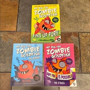 My Big Fat Zombie Goldfish Book Set - Green, Blue, Purple